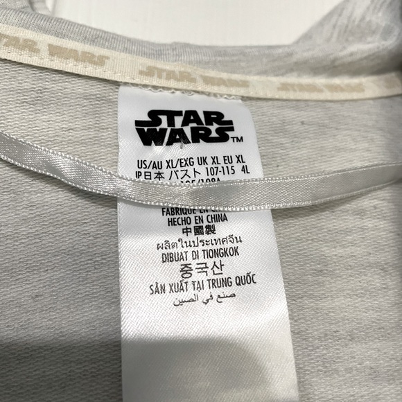 Star Wars Hooded Cardigan Adult XL Heathered Gray - Picture 10 of 12
